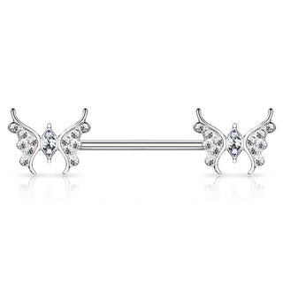 Nippelpiercing Schmetterling Zirkonia