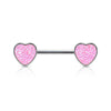 Nippelpiercing Herz Glänzender Synthetik Stein