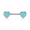 Nippelpiercing Herz Glänzender Synthetik Stein