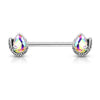 Nippelpiercing Meerjungfrau Tropfen Zirkonia Silber