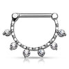 Nippelpiercing 6 Zirkonia Clicker