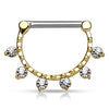 Nippelpiercing 6 Zirkonia Clicker