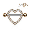 Nipple Piercing Heart Zirconia