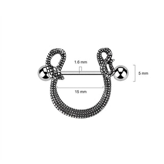 Nipple Piercing Snake Silver