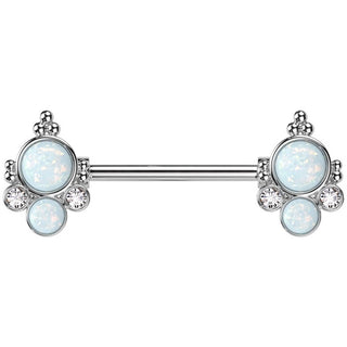 Nippelpiercing Doppel Opal Zirkonia