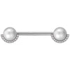Nippelpiercing Perle Kugel mit Zirkonia