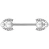 Nippelpiercing Hufeisen Perle
