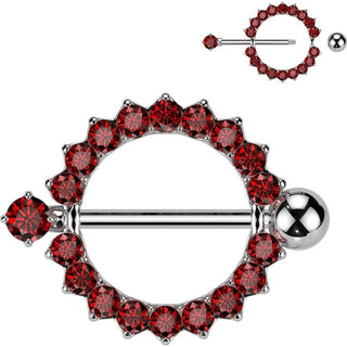 Nipple Piercing Ring Zirconia