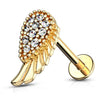 Labret Engelsflügel Zirkonia Innengewinde