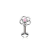 Labret Blume Zirkonia Innengewinde