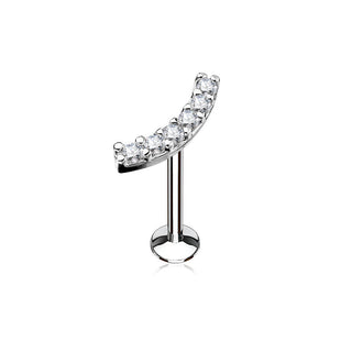 Labret Zirkonia Steine Innengewinde