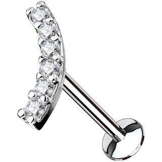 Labret Zirkonia Steine Innengewinde