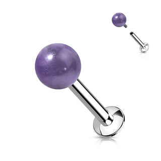 Labret Ball Semi-Precious Stone Internally Threaded