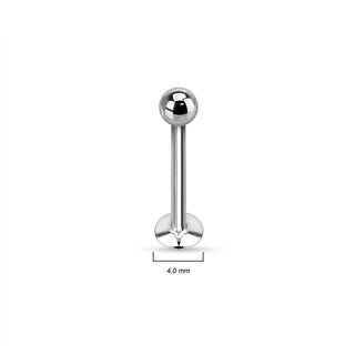 Labret Ball Silver Internally Threaded