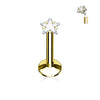 Labret Stern Zirkonia PVD Innengewinde
