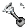 Labret Dreieck Zirkonia Innengewinde
