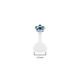 Labret Flower Zirconia
