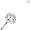 Titanium Top top moissanite heart Push-In