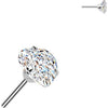 Titanium Top top moissanite heart Push-In