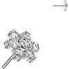 Titanium Top top flower prong set moissanite Push-In