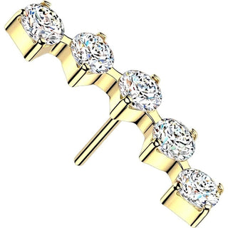 Titanium Top top curved prong set moissanite Push-In