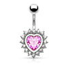 Bauchnabelpiercing Herz Zirkonia