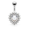 Bauchnabelpiercing Herz Zirkonia