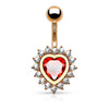 Bauchnabelpiercing Herz Zirkonia