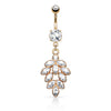 Bauchnabelpiercing Weinrebe beweglich Zirkonia