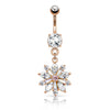 Bauchnabelpiercing Blume beweglich Zirkonia