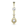 Bauchnabelpiercing Tribal Sonne beweglich Zirkonia