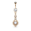 Bauchnabelpiercing Tribal Sonne beweglich Zirkonia