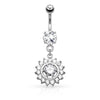 Bauchnabelpiercing Sonne beweglich Zirkonia