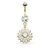Bauchnabelpiercing Sonne beweglich Zirkonia