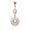 Bauchnabelpiercing Sonne beweglich Zirkonia
