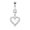 Bauchnabelpiercing Herz beweglich Zirkonia