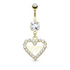 Bauchnabelpiercing Herz beweglich Zirkonia