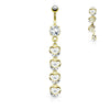 Bauchnabelpiercing Herzen Kette beweglich Zirkonia