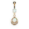 Bauchnabelpiercing Tropfen beweglich Opal