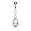 Bauchnabelpiercing Tropfen beweglich Opal