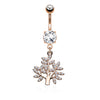 Bauchnabelpiercing Lebensbaum beweglich Zirkonia
