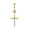 Bauchnabelpiercing Flügel beweglich Zirkonia