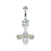 Bauchnabelpiercing Biene beweglich Zirkonia