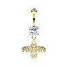 Bauchnabelpiercing Biene beweglich Zirkonia