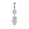Bauchnabelpiercing Eule beweglich Zirkonia