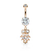 Bauchnabelpiercing Eule beweglich Zirkonia