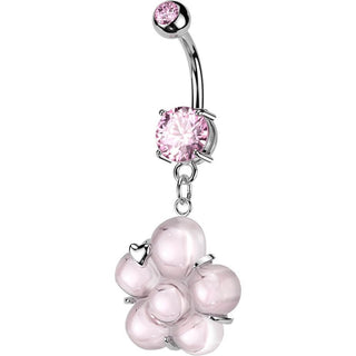 Bauchnabelpiercing Anhänger Blume Zirkonia Krappenfassung