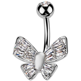 Belly Button Piercing butterfly zirconia