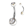 Bauchnabelpiercing Zirkonia Kugel