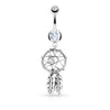 Bauchnabelpiercing Traumfänger Silber
